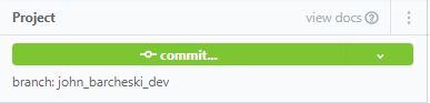 Screen shot of dbt Cloud’s guided Git interface which provides structure to commit changes, pull down changes, open pull requests, and make new branches.